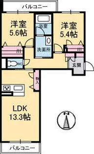 BEREO蔵本元町【3階】の間取り