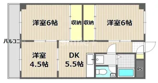 サンライフ大元【4階】の間取り