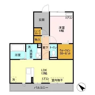 フェリオ B【3階】の間取り