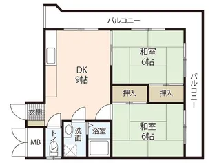 伊川マンション【2階】の間取り