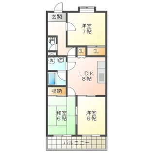 メゾンドジュール【3階】の間取り