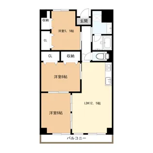 プラザ・コスモス【4階】の間取り