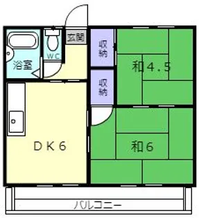 フラワーハイツ【2階】の間取り
