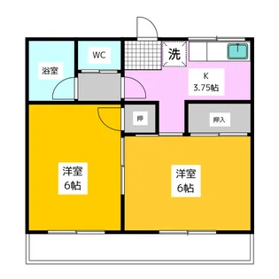 コーポ原宿【2階】の間取り