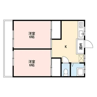ハイツ西田【1階】の間取り