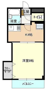 ラフィネ一の宮【6階】の間取り