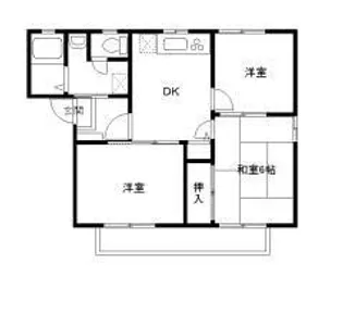 コーポイーストウッド A棟【2階】の間取り