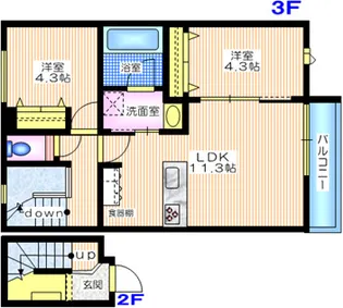 Maison GOLD【3階】の間取り