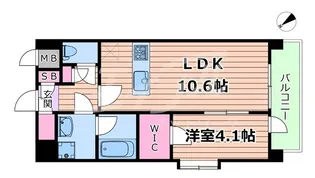 LA GRACE SENBAYASHI【8階】の間取り