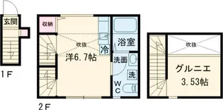 1Rの間取り画像
