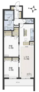 オカバさいたま日進ヘーベルメゾン【1階】の間取り