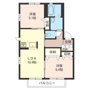 ヴァン・ソレーユ【2階】の間取り