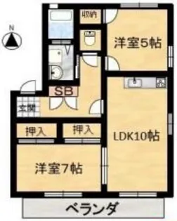 メゾンあすかA【1階】の間取り