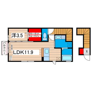シスモンス【2階】の間取り