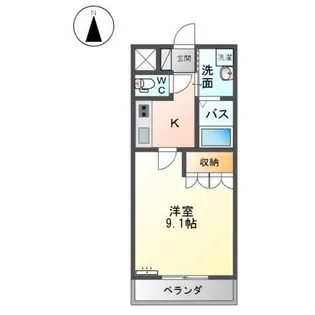 埼玉県児玉郡上里町大字金久保【アパート】の間取り
