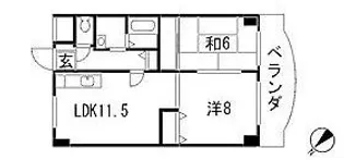 リバーサイド西口【5階】の間取り