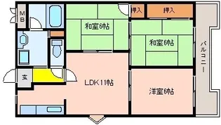 サンサーラOGAWA【4階】の間取り