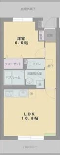 リバーストリーム【3階】の間取り