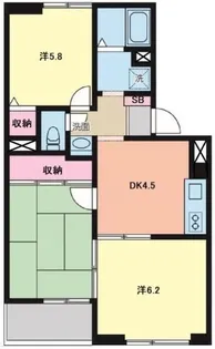 クリスタル岩槻【1階】の間取り