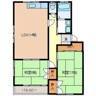 ファミール菅野【1階】の間取り