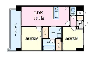 モダン ラ・トゥール柳町【10階】の間取り