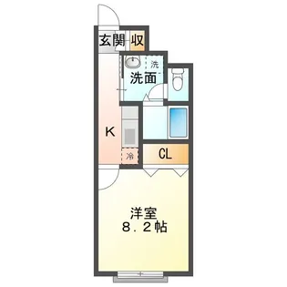 1Kの間取り画像