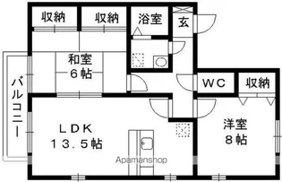 佐賀県三養基郡上峰町大字堤【アパート】の間取り