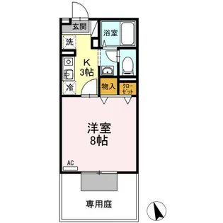 マーサジュネスII【1階】の間取り