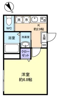 ドムス八千代【1階】の間取り