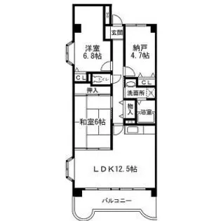 ミーテ・パラッツォ枚方公園【5階】の間取り