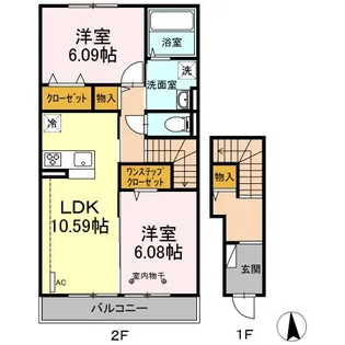 神奈川県小田原市久野【アパート】の間取り