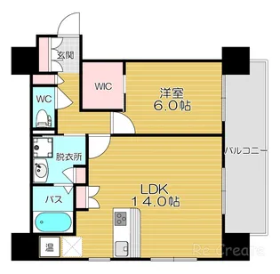 大阪府大阪市生野区鶴橋1【マンション】の間取り