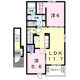 アルバーダ・KV【2階】の間取り