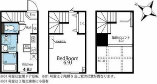 1DKの間取り画像