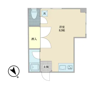 1Rの間取り画像