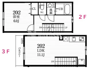 1LDKの間取り画像