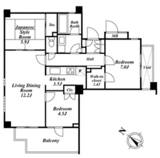 東京都新宿区原町3【マンション】の間取り