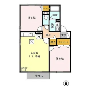 シャロームG【1階】の間取り