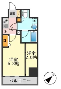 ミライズ新小岩マーロ【8階】の間取り
