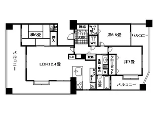 アルフィーネ西田401号【4階】の間取り