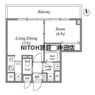 東京都千代田区内神田2【マンション】の間取り
