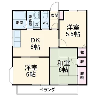 ファミールナルセ【2階】の間取り
