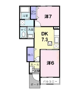 ファシネイション春日II【1階】の間取り
