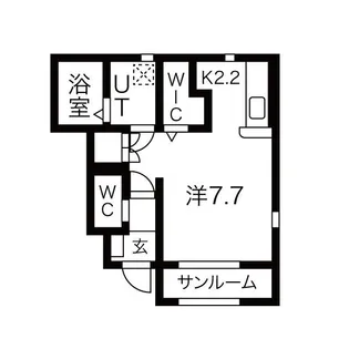 Aqua Villa II【1階】の間取り