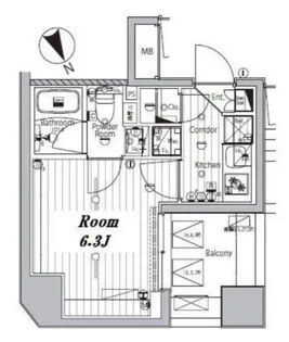 メイクスデザイン品川戸越【7階】の間取り