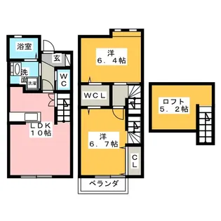 愛知県稲沢市陸田宮前1【一戸建】の間取り