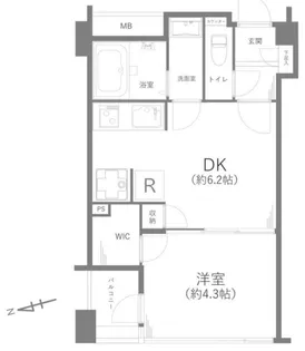 イトーピア白金ステーションプラザ【4階】の間取り