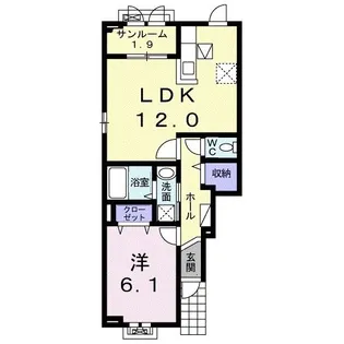 リッコ ハギノ【1階】の間取り