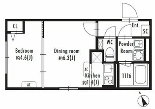 GRAN PASEO西新宿【1階】の間取り