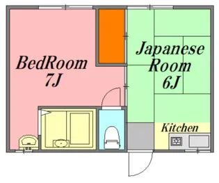 広島県広島市佐伯区美の里2【アパート】の間取り